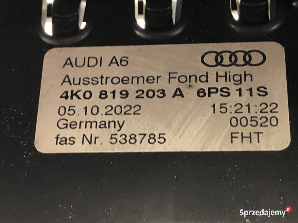 KRATKA NAWIEWU TYŁ AUDI A6 C8 4K0819203A Kombi podkarpackie sprzedam