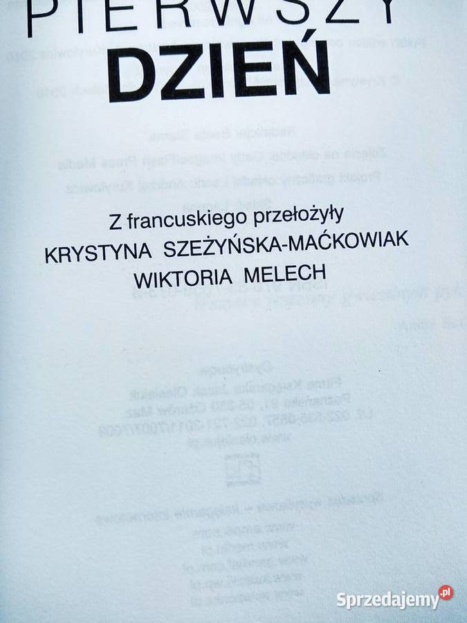 Pierwszy dzień Levy książki Warszawa księgarnie