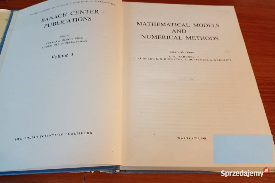 Mathematical models and numerical methods matematyka