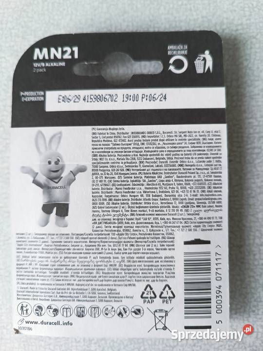 Specjalistyczna Bateria Duracell 12V P23GA 23A opolskie Kędzierzyn-Koźle