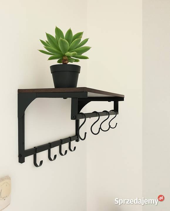 Wieszak ścienny z półką półka do powieszenia dom