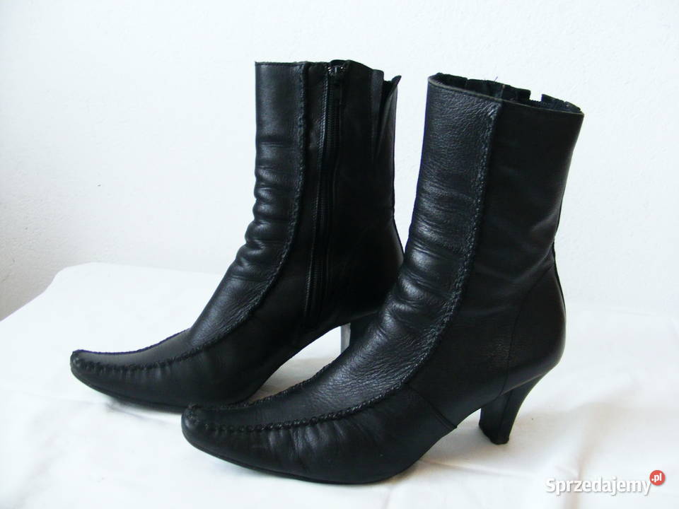Kozaczki krótkie skórzane R 37 Oborniki Śląskie sprzedam