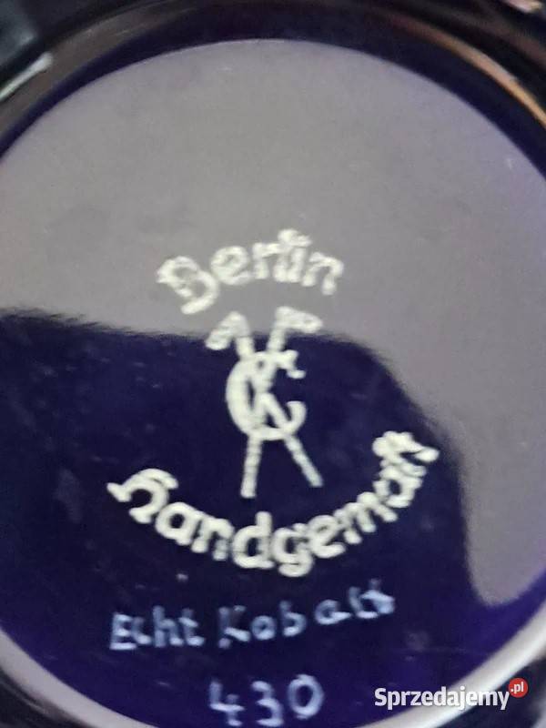 Porcelana kobaltowa dzbanek i mlecznik lubuskie Skwierzyna