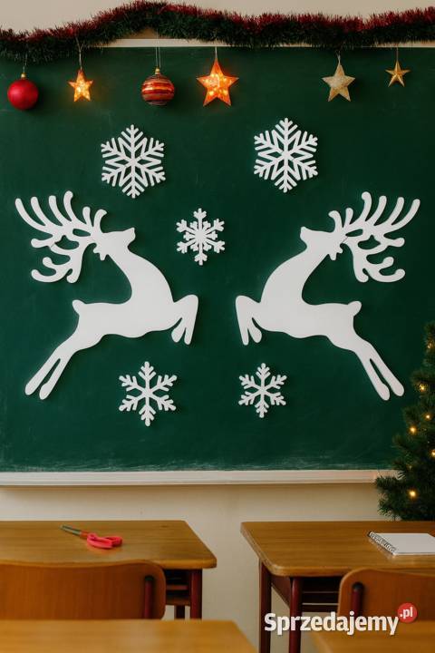 Dwa Renifery 49 Śnieżynki ozdoby świąteczne Pozostałe podkarpackie Dębna