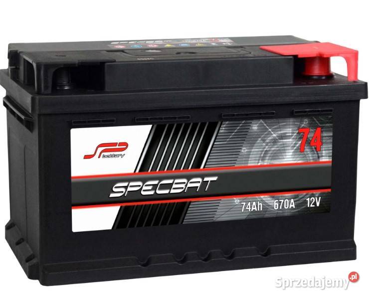 Akumulator SPECBAT 74Ah 670A EN PRAWY PLUS osobowe Akumulatory Wałbrzych