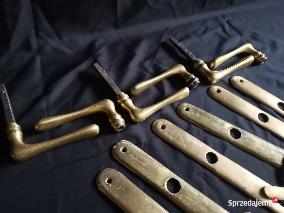 Stare przedwojenne klamki szyldy okucia stary Katowice