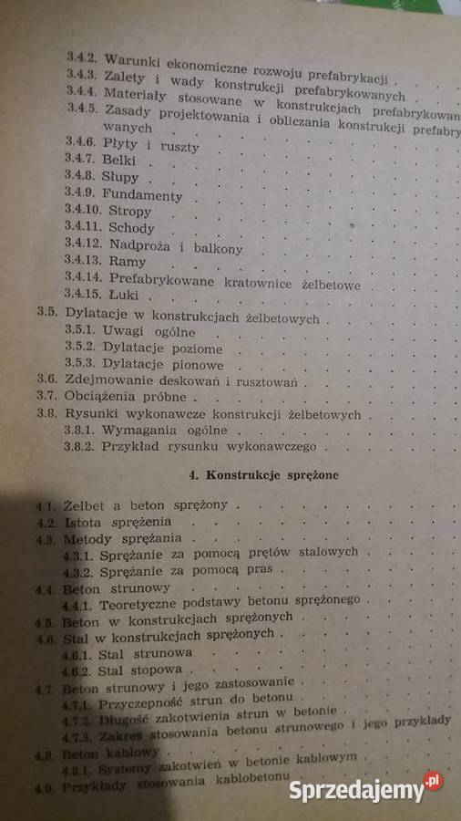 Żelbet i beton sprężynowy książka budownictwo Antykwariat mazowieckie sprzedam