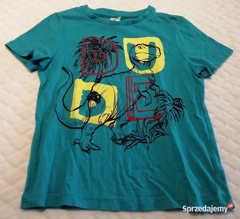 Koszulka krótki rękaw Tshirt dinozaur 116 CA
