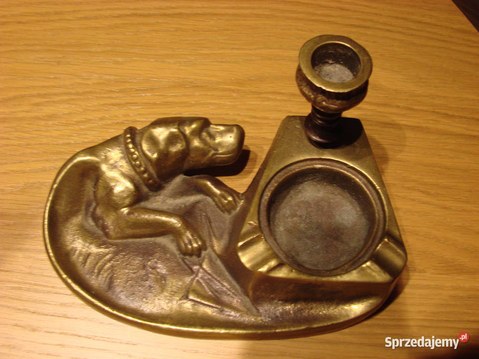 Pies mosiężny świecznik Pruszcz Gdański sprzedam