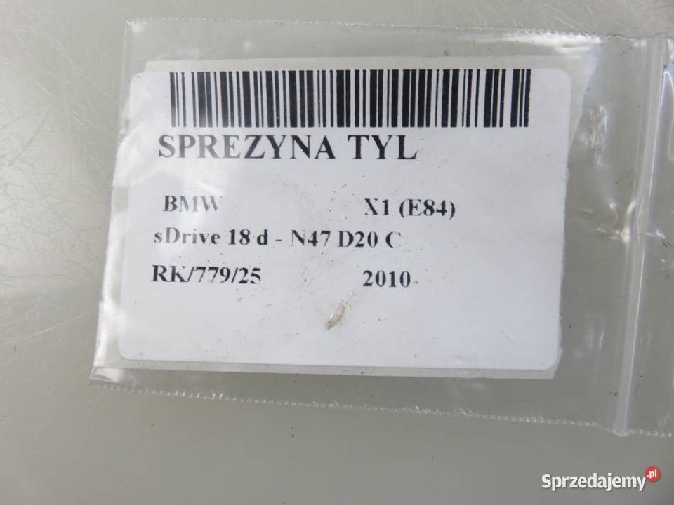 SPRĘŻYNY TYŁ BMW X1 E84 osobowe sprzedam