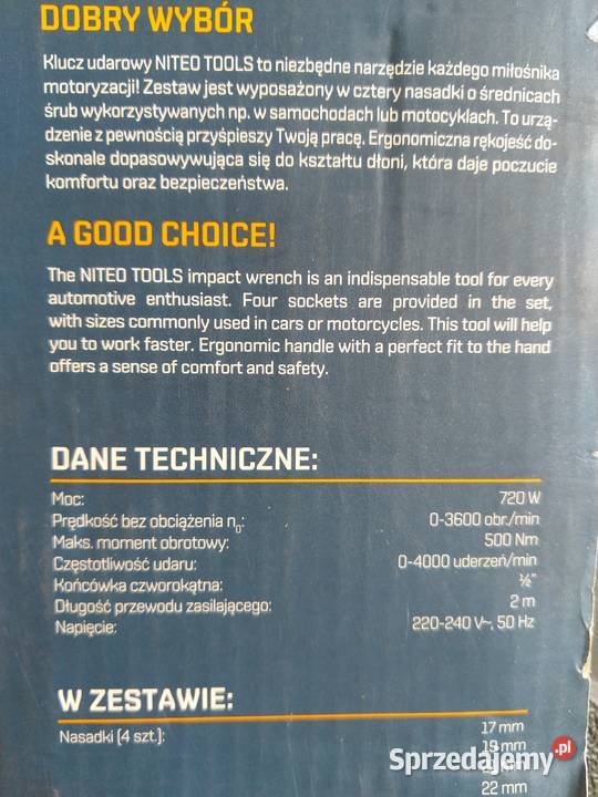 NAJTANIEJ Klucz Udarowy Wkrętarka Udarowa 720W Zabrze sprzedam