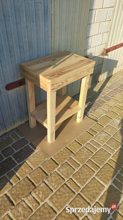 Solidny stolik drewniany DIY 69cm Podkałek