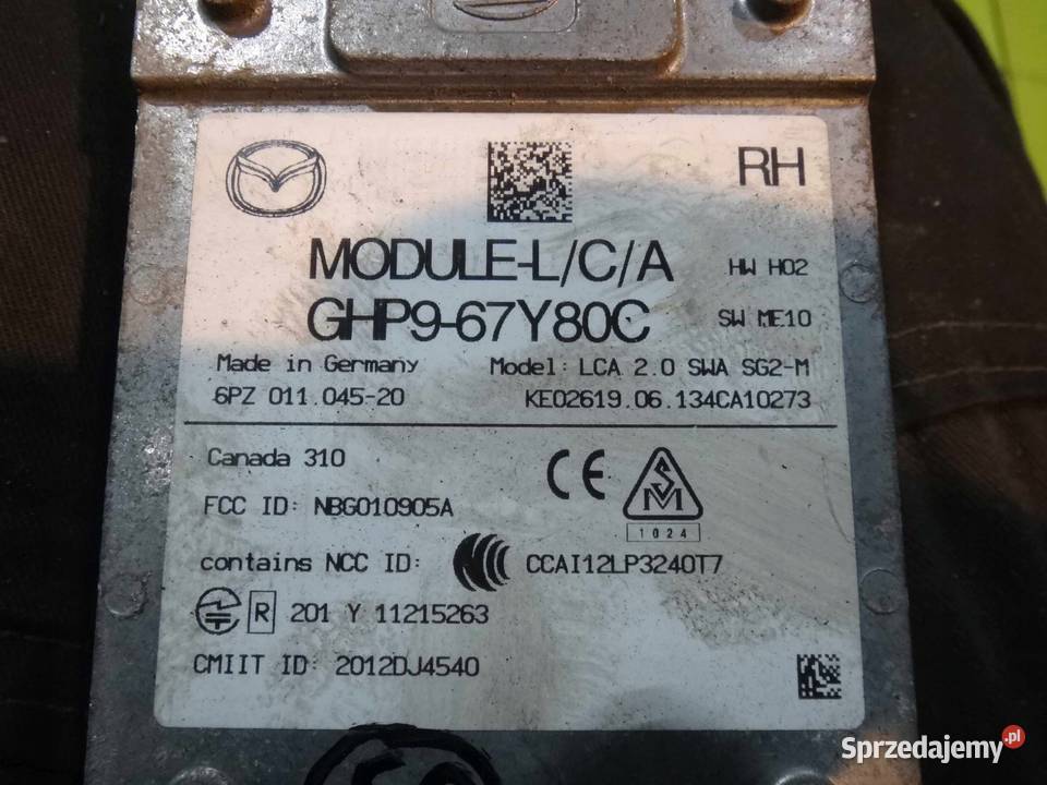 MAZDA 6 III GJ 13r radar martwego pola prawy tyl osobowe mazowieckie