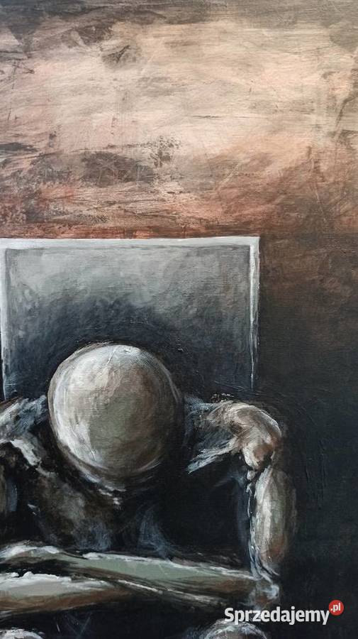 Obraz ręcznie malowany duży 80x100 Kraków