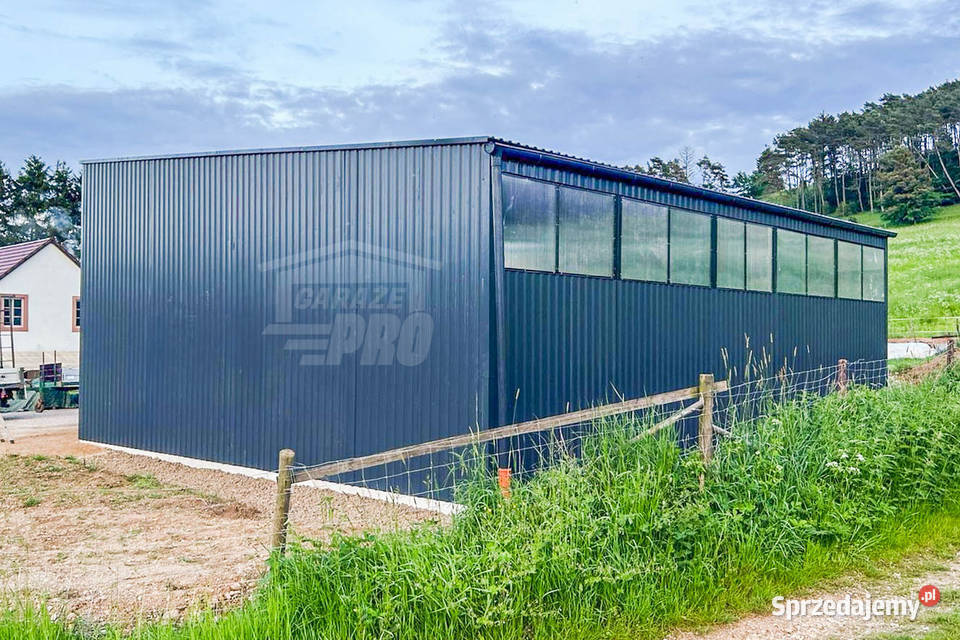 Hala Garaż Blaszany 126m 2x Bramy dwuskrzydłowe 72m2 Brzesko
