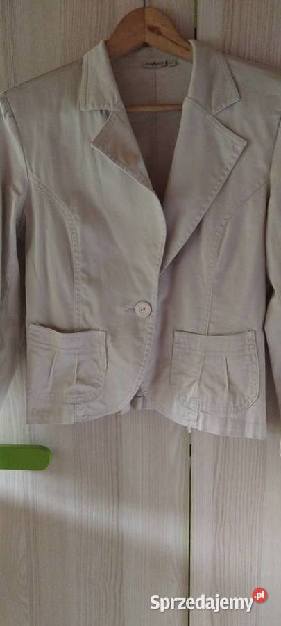 Żakiet damski w kolorze beżowym TARANKO Inny materiał