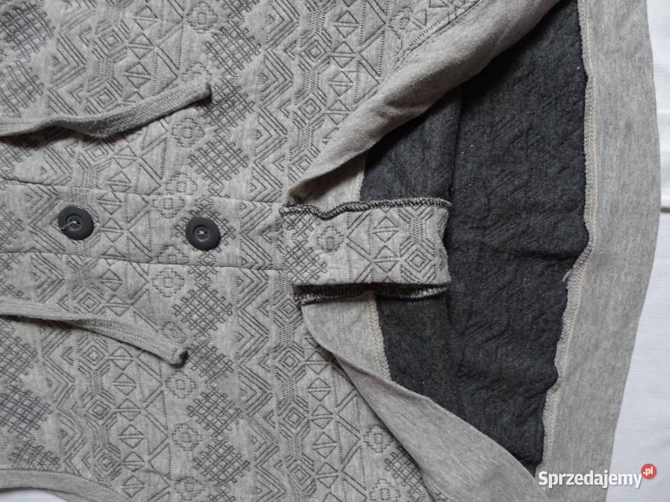 Look Bluza Kamizelka Szara Wzorek Ciepła 42 44 Pozostałe sprzedam