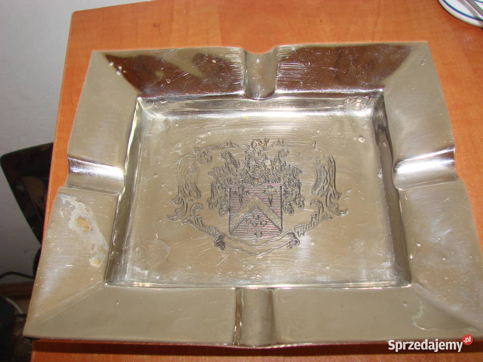 duża herbowa popielniczka Pozostałe Pruszcz Gdański