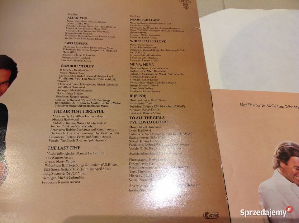 Płyta Winylowa Julio Iglesias 1100 BEL AIR PLACE