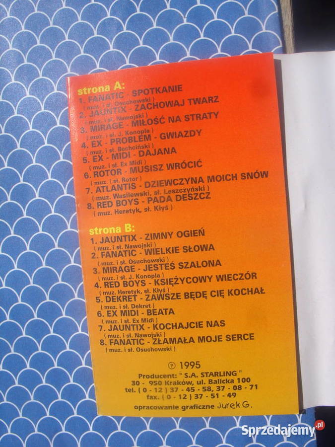Kaseta audio GWIAZDY MUZYKI CHODNIKOWEJ 4 1995 kaseta Wołów sprzedam