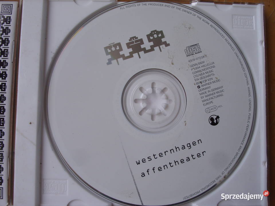 Rock CD WESTERNHAGEN AFFENTHEATER 1994 dolnośląskie Wołów