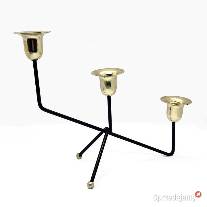 Minimalistyczny świecznik stołowy Belgia lata 70 Warszawa sprzedam