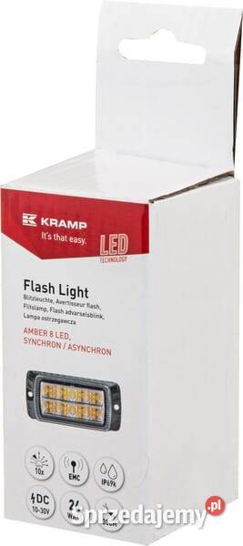 Lampa ostrzegawcza LED bursztynowa Kramp LA20064 Kamionna