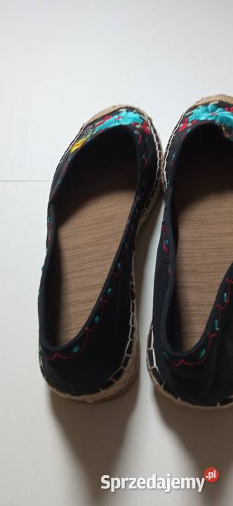 Modne espadryle buty czarne Nowe 365 Nowy Sącz