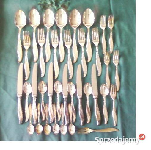 Komplet sztućców Hefra Met 60 posrebrzanych inny kolor Warszawa sprzedam