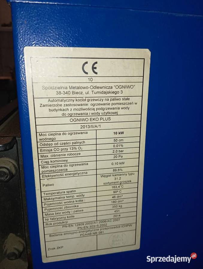 Kocioł piec Ogniwo na ekogroszek Stryków sprzedam