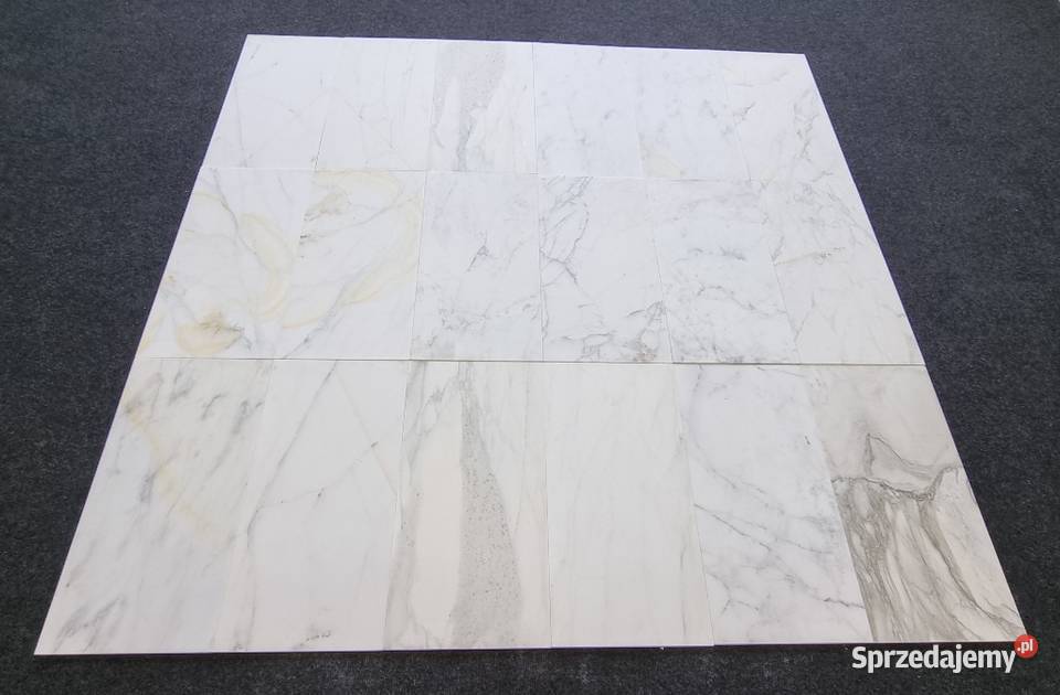 Płytki marmurowe Bianco Calacatta Gold matowe Płytki podłogowe Bielawa