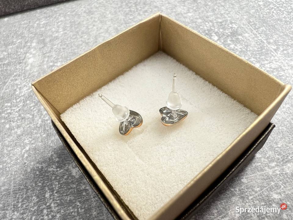 Kolczyki złote serce serca podkarpackie Jasło sprzedam