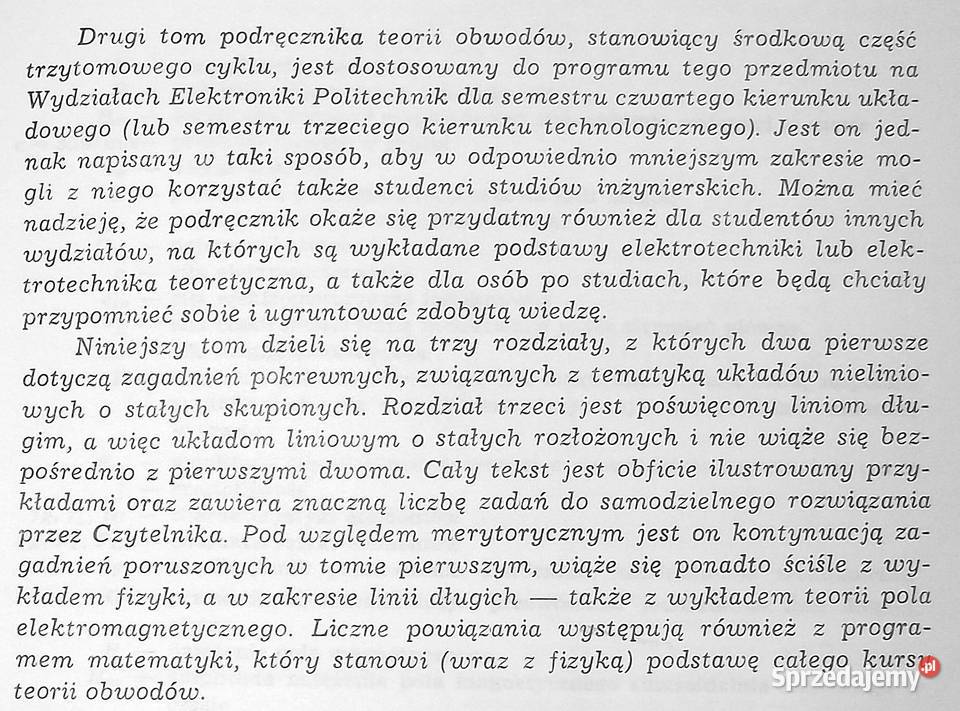 T Teoria obwodów Tom 2 Osiowski Warszawa sprzedam
