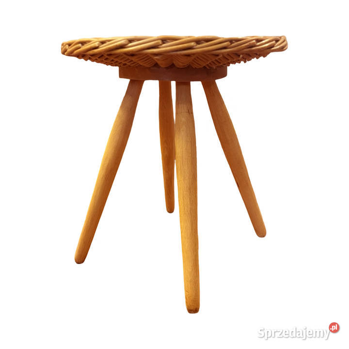 Taboret rattanowy proj J Kalous luv Warszawa