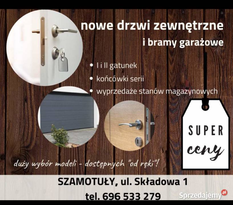 Drzwi zewnętrzne pełne antracyt orzech złoty dąb