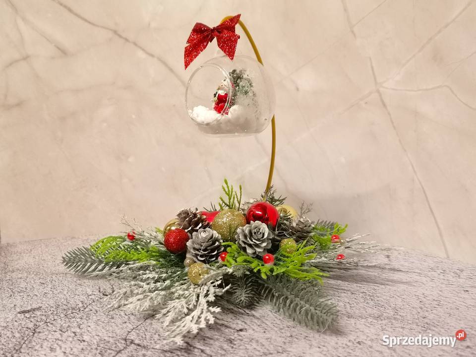 Bożonarodzeniowy stroik z dekoracyjną szklaną Boże Narodzenie świętokrzyskie Kielce