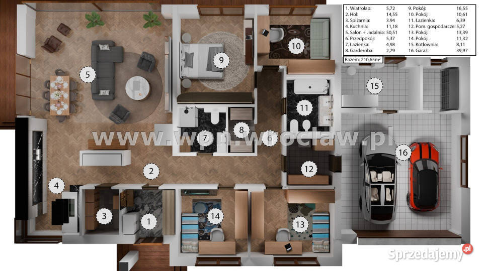 Dom wolnostojący 23565m2 Wilkszyn asfalt