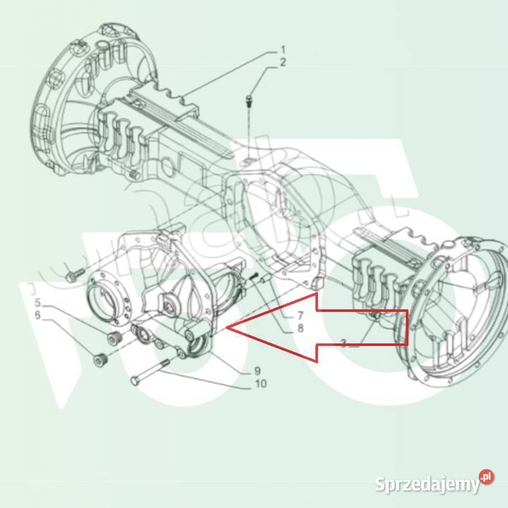 Dyferencjał 2844 FR Carraro 359689 Terex TLB 840 Pozostałe Wilkowo