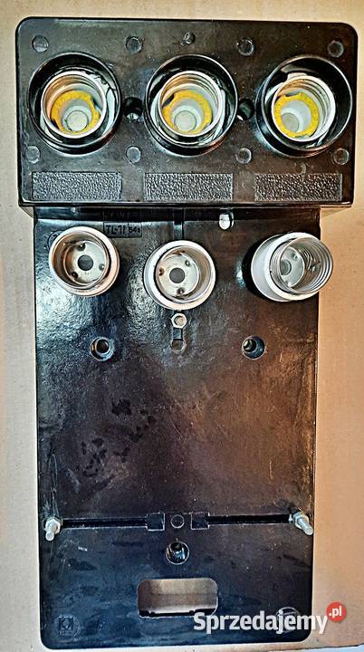 Tablica bezpiecznikowa trójfazowa 3x bakelitowa Elektryka Ostrów Wielkopolski
