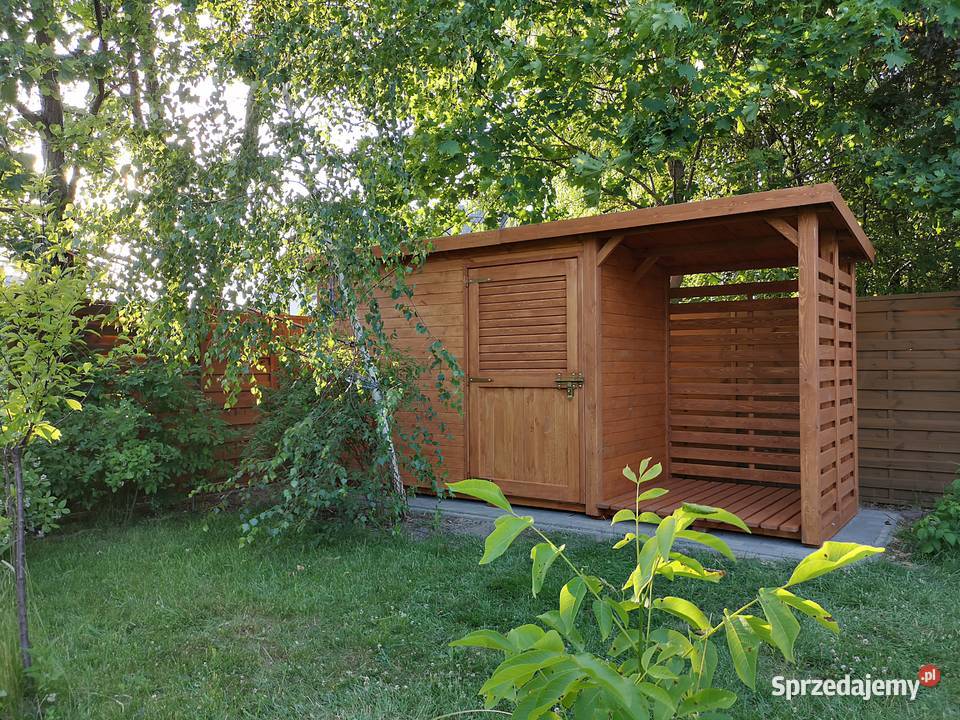 Domek narzędziowy z drewutnią domek ogrodowy śląskie