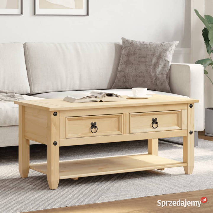 Stolik kawowy z szufladami Corona 100x48x45