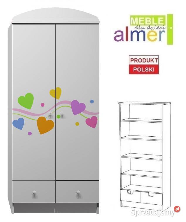 KOLOROWE SERCA 1 N25 szafa dziecięca 80x53 w190 śląskie Tarnowskie Góry