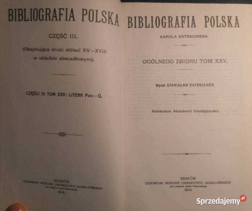 Bibliografia Polska 30 tomów KEstreicher 1977 encyklopedie, słowniki, leksykony sprzedam