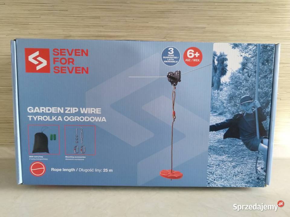 NAJTANIEJ Tyrolka Ogrodowa Lina 25m Do 50 Dla Dziecka Zabrze sprzedam