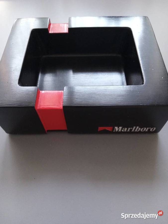 Popielniczka metalowa Marlboro czarny śląskie Tychy
