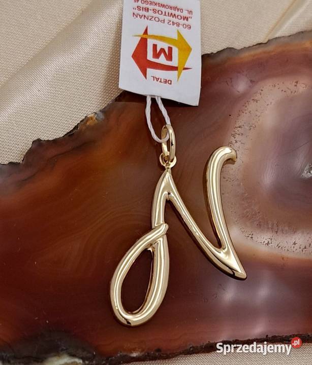 20 Wisiorek Złoty pr585 Literka N Z1214 Poznań