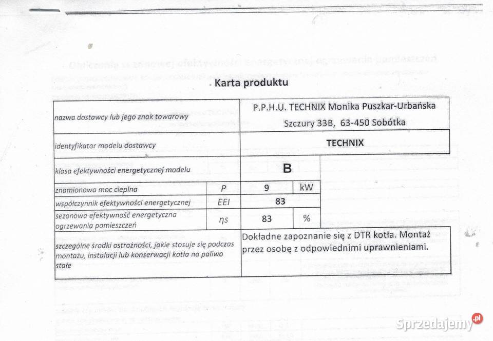 Piec kociol 9kW 60m2 z podajnikiem na ekogroszek Częstochowa