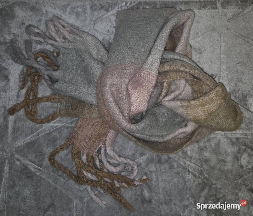 Szalik wełniany damski frędzle łódzkie Łódź