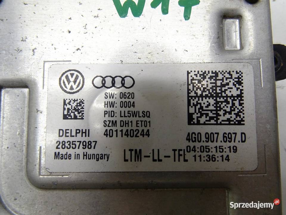 PRZETWORNICA MODUŁ ŚWIATEŁ STEROWNIK 4G0907697D osobowe