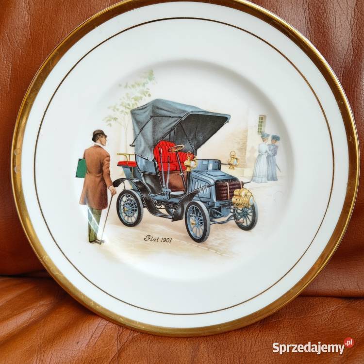 Angielska porcelana Fiat 1901 talerz dekoracyjny